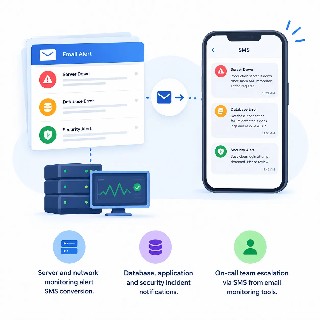 Convert IT Alerts and System Notifications to SMS