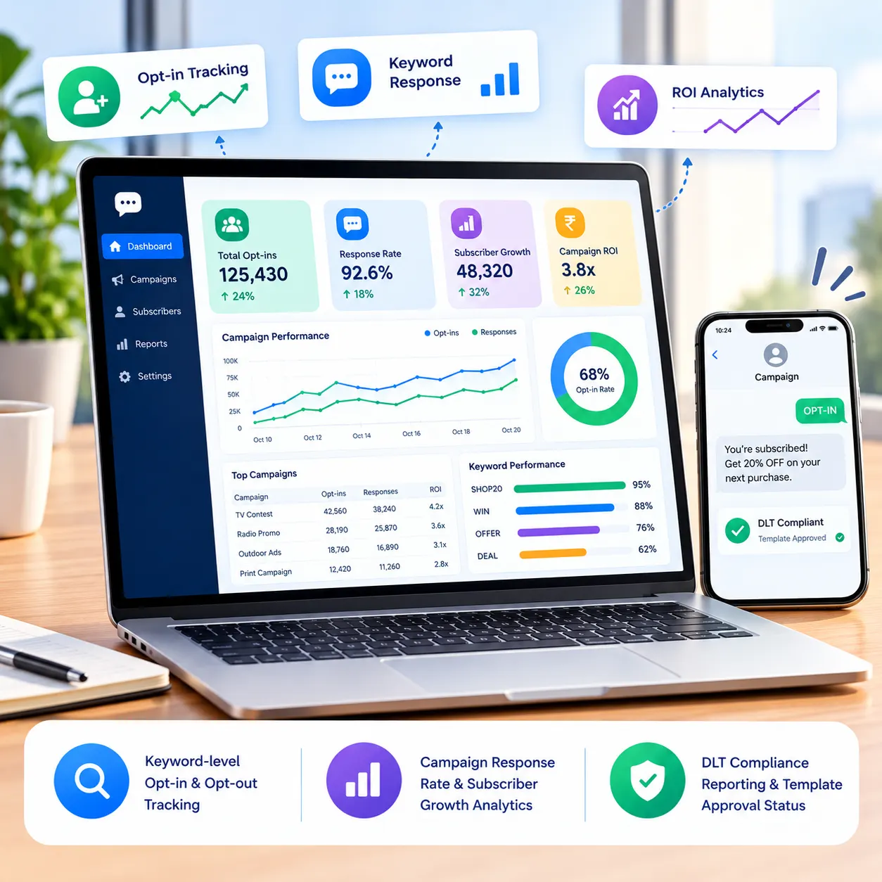 Track Campaign Performance and Opt-In Growth